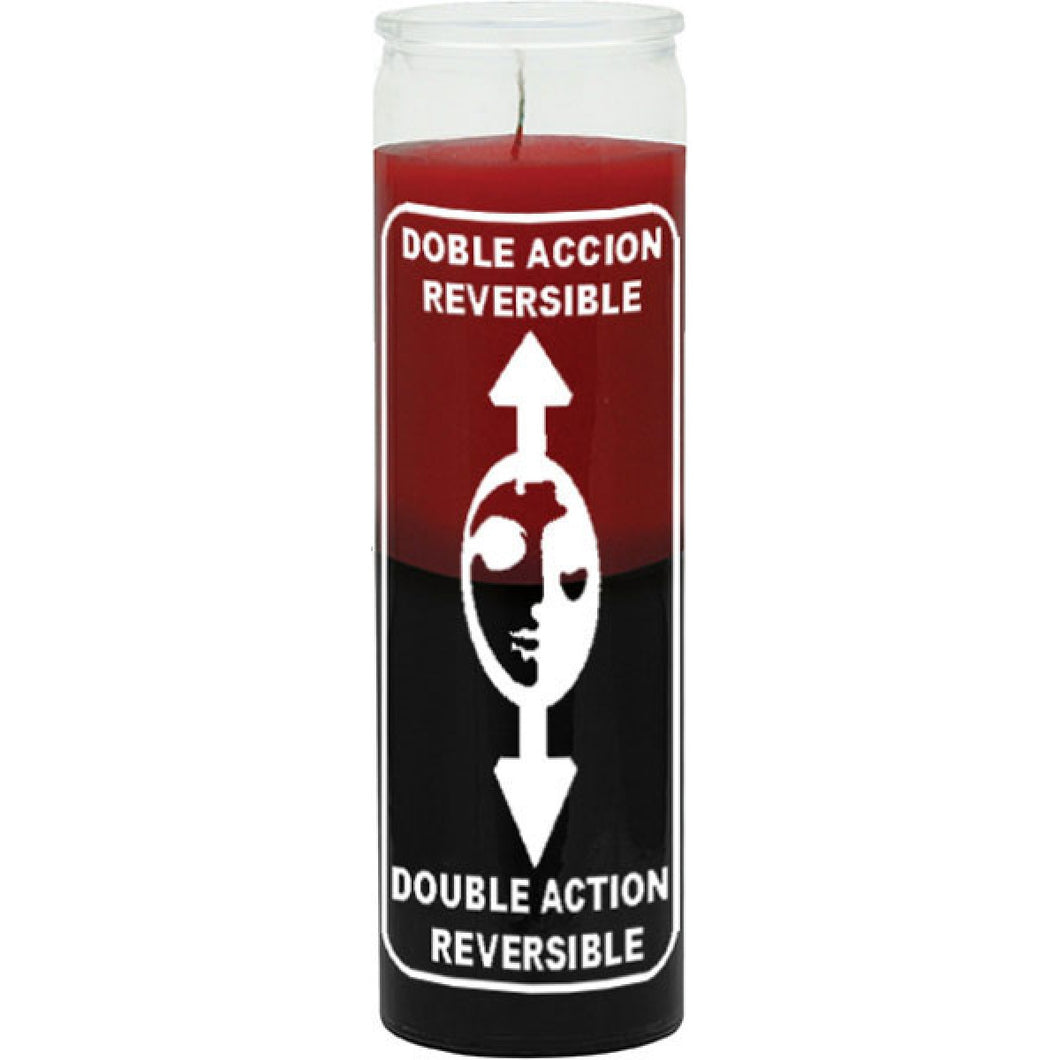 7 Day Candle-Reversible Double Action Red & Black